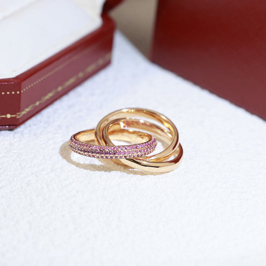 [NOBLE AURA]TRINITY 3.2MM RING PINK DIAMOND