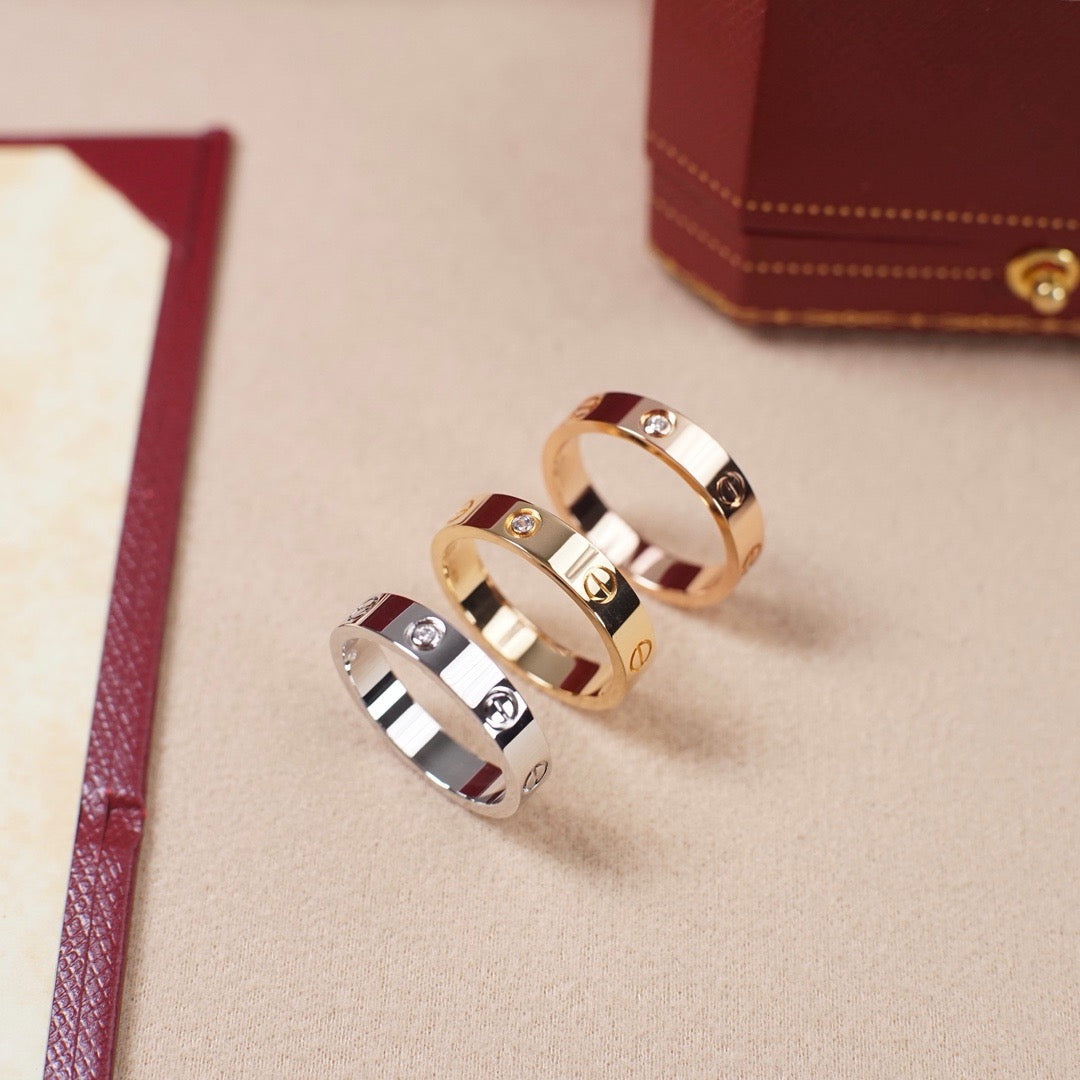 [NOBLE AURA] LOVE 4MM 1 DIAMOND RING