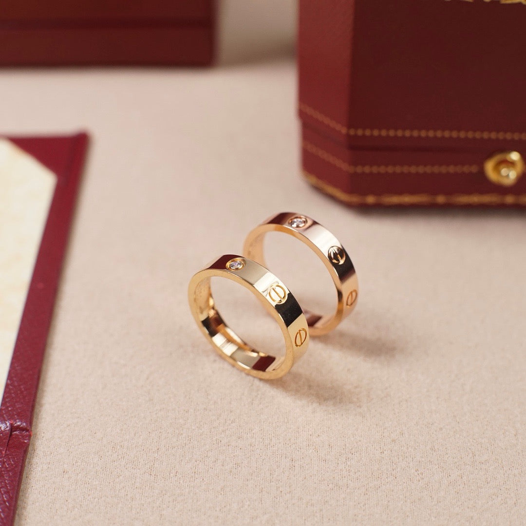 [NOBLE AURA] LOVE 4MM 1 DIAMOND RING