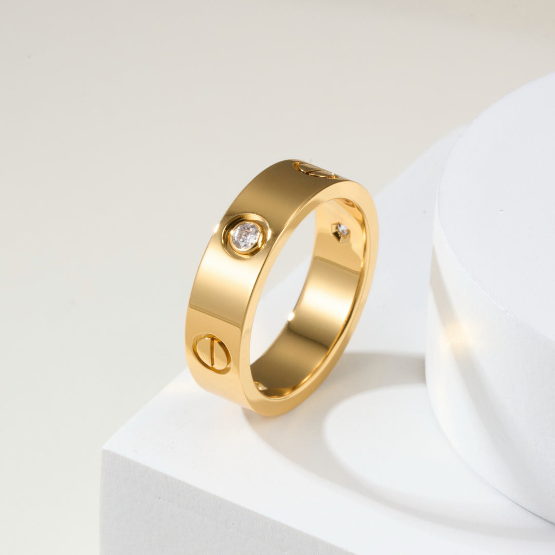 [NOBLE AURA] LOVE 4MM 1 DIAMOND RING