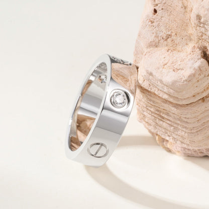 [NOBLE AURA] LOVE 4MM 1 DIAMOND RING