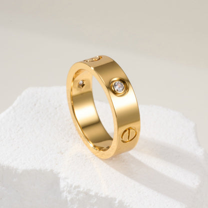 [NOBLE AURA] LOVE 4MM 1 DIAMOND RING