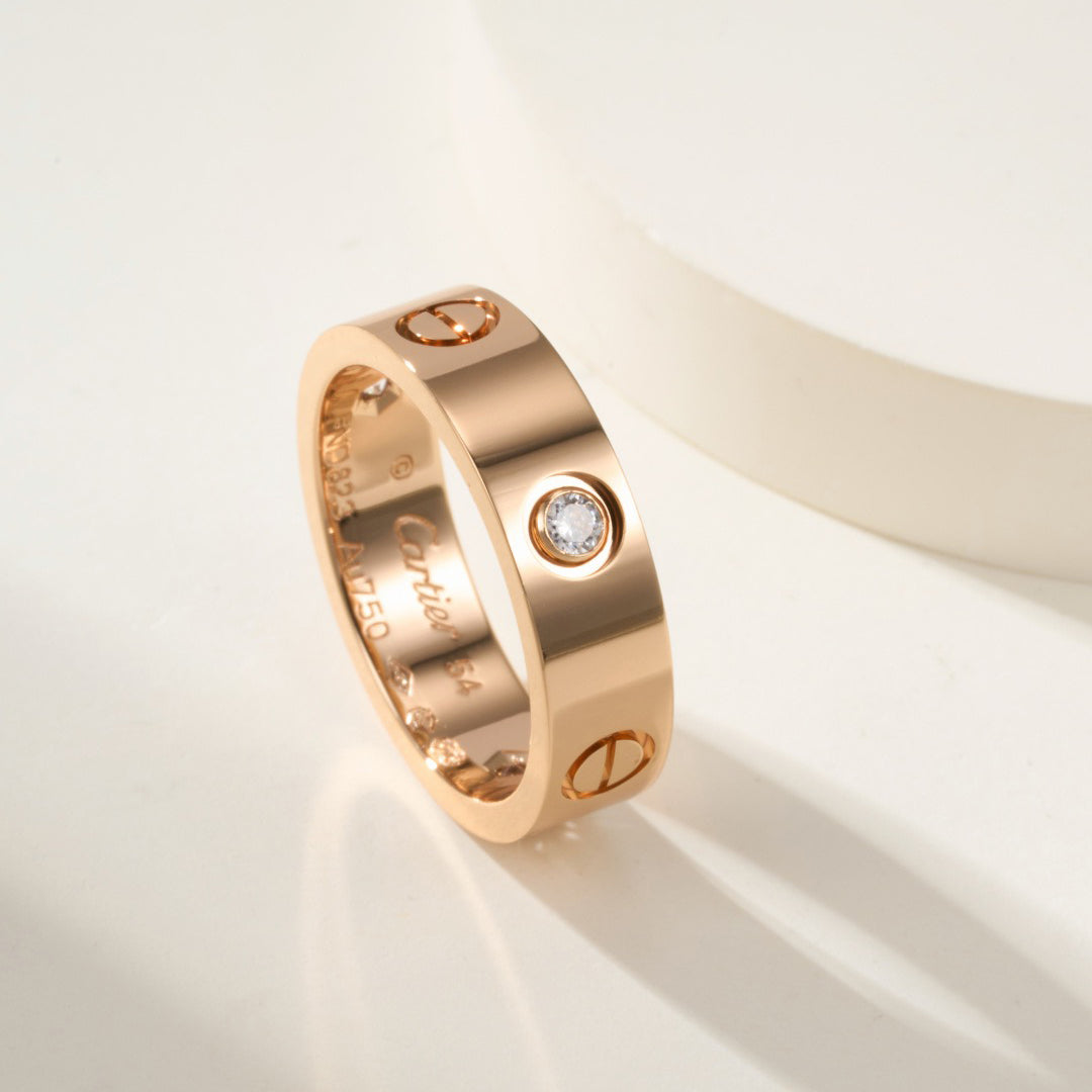[NOBLE AURA] LOVE 4MM 1 DIAMOND RING