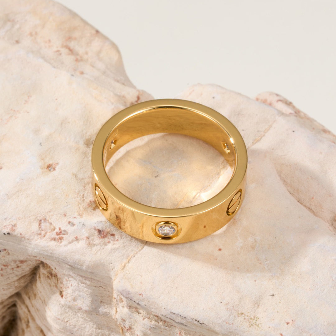 [NOBLE AURA] LOVE 4MM 1 DIAMOND RING