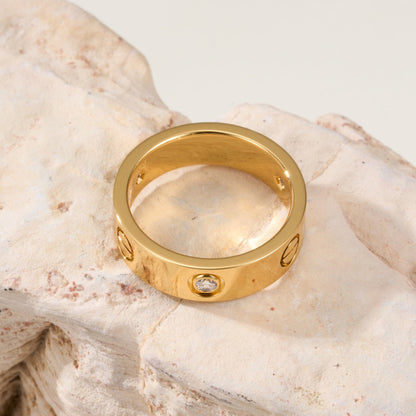 [NOBLE AURA] LOVE 4MM 1 DIAMOND RING