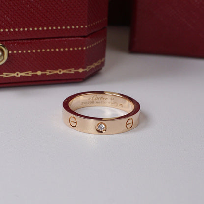 [NOBLE AURA] LOVE 4MM 1 DIAMOND RING