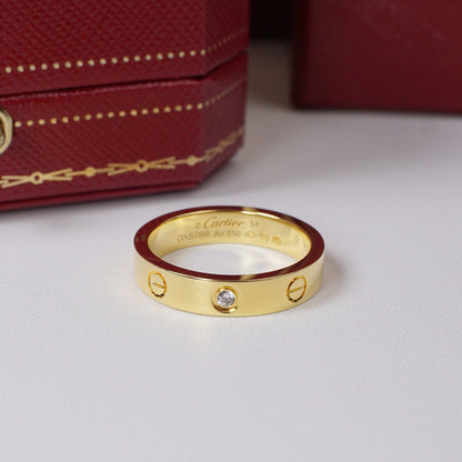 [NOBLE AURA] LOVE 4MM 1 DIAMOND RING