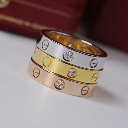 [NOBLE AURA] LOVE 4MM 1 DIAMOND RING