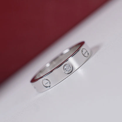 [NOBLE AURA] LOVE 4MM 1 DIAMOND RING