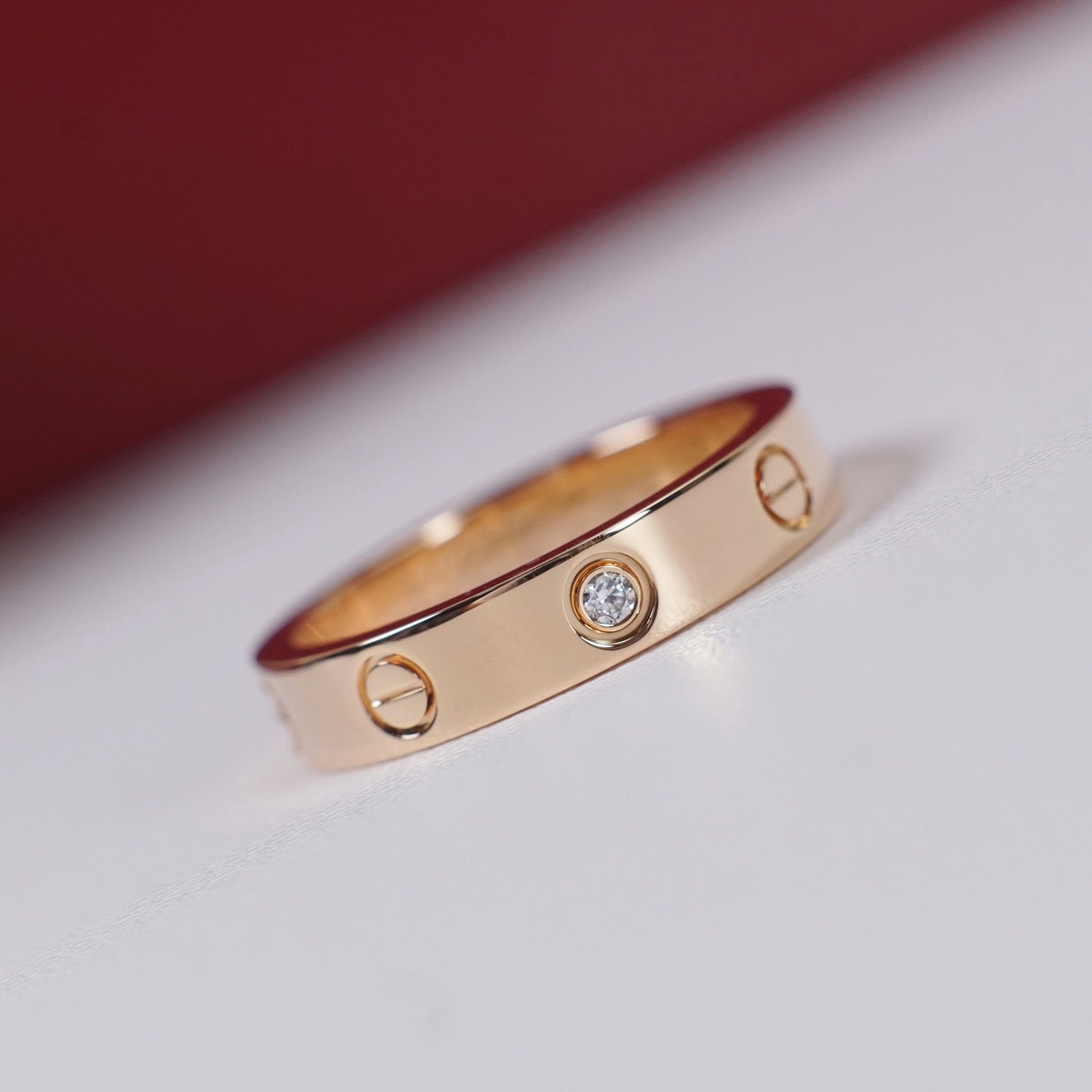 [NOBLE AURA] LOVE 4MM 1 DIAMOND RING