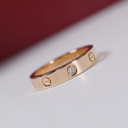 [NOBLE AURA] LOVE 4MM 1 DIAMOND RING