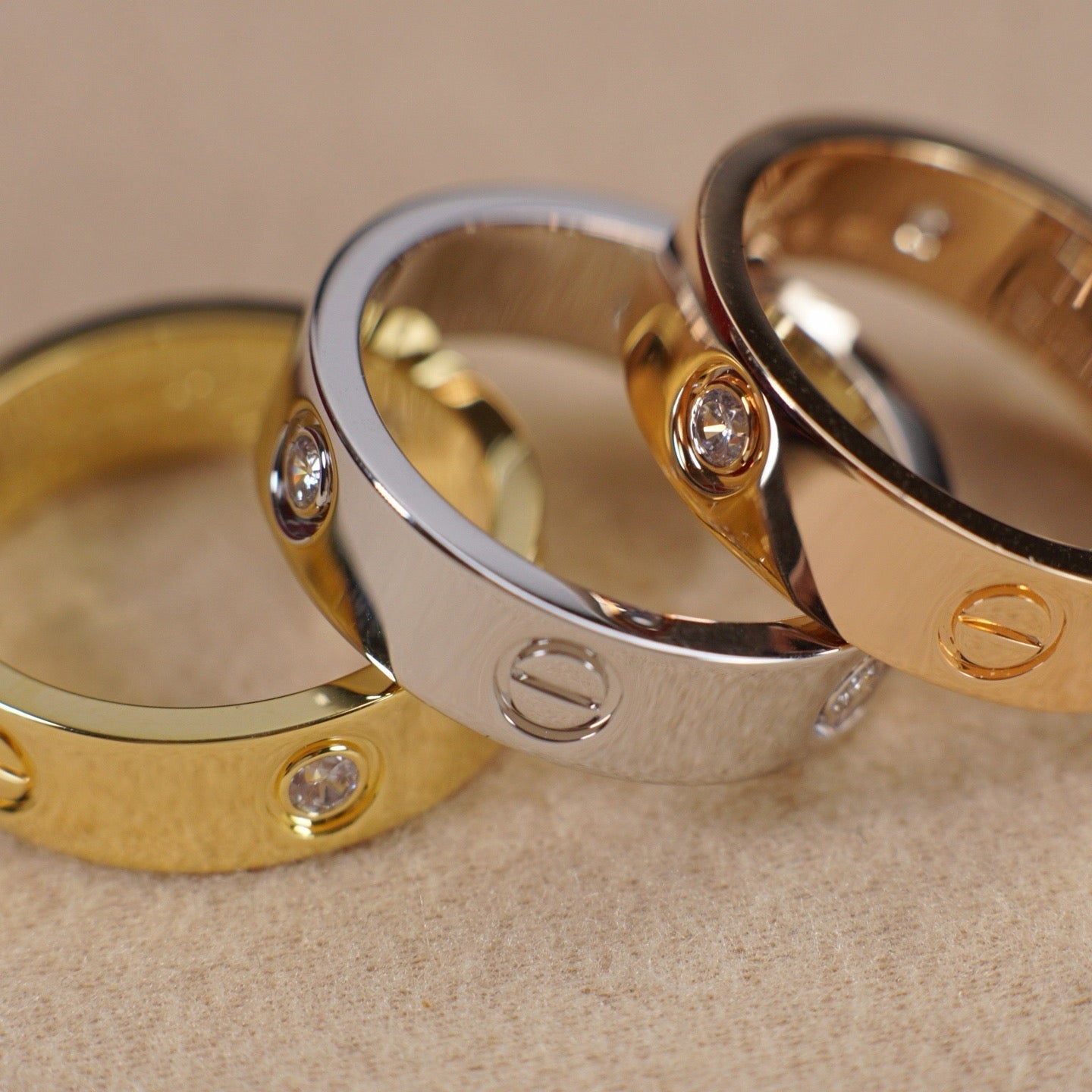 [NOBLE AURA] LOVE 5.5MM 3 DIAMOND RING