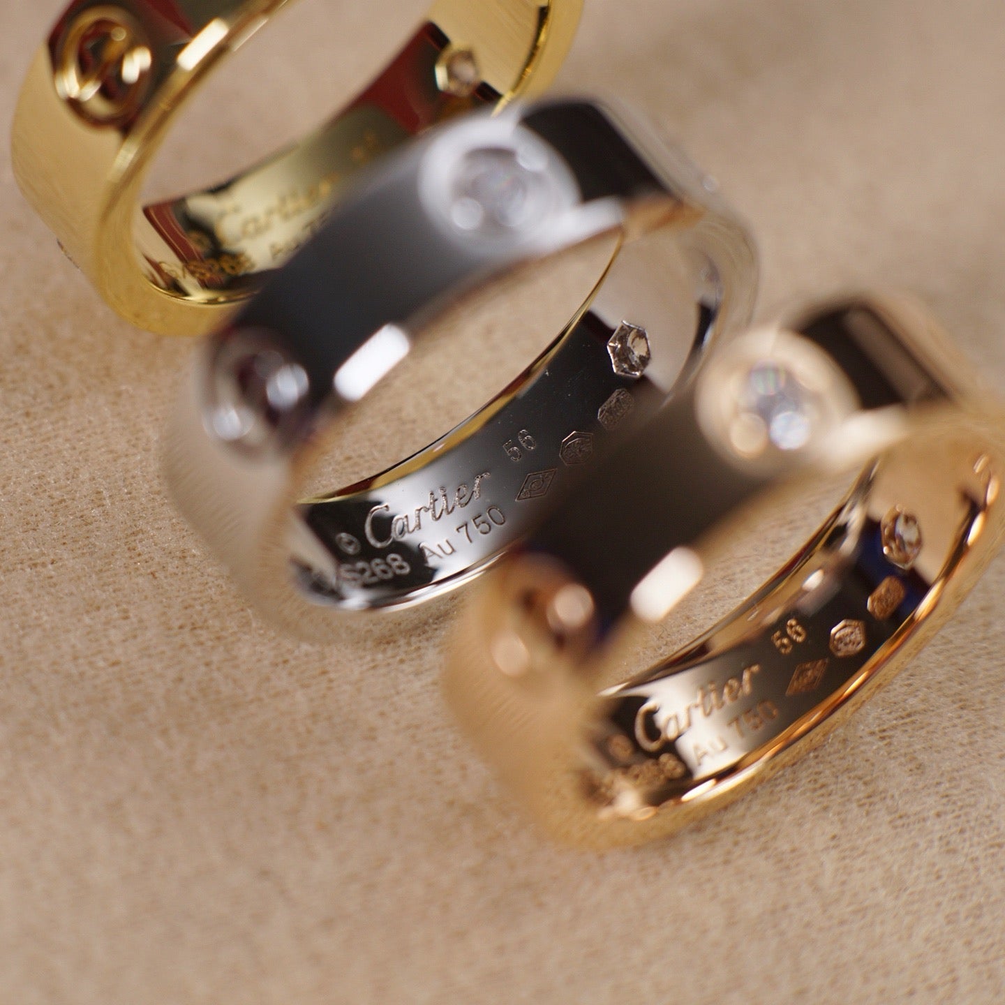 [NOBLE AURA] LOVE 5.5MM 3 DIAMOND RING