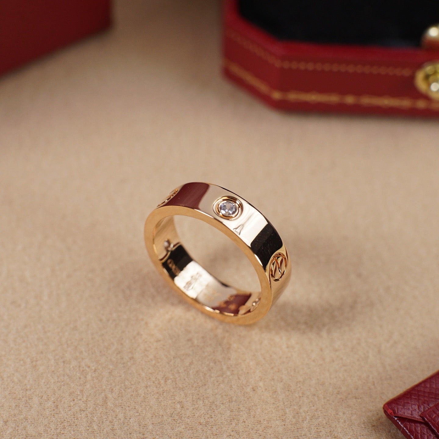 [NOBLE AURA] LOVE 5.5MM 3 DIAMOND RING