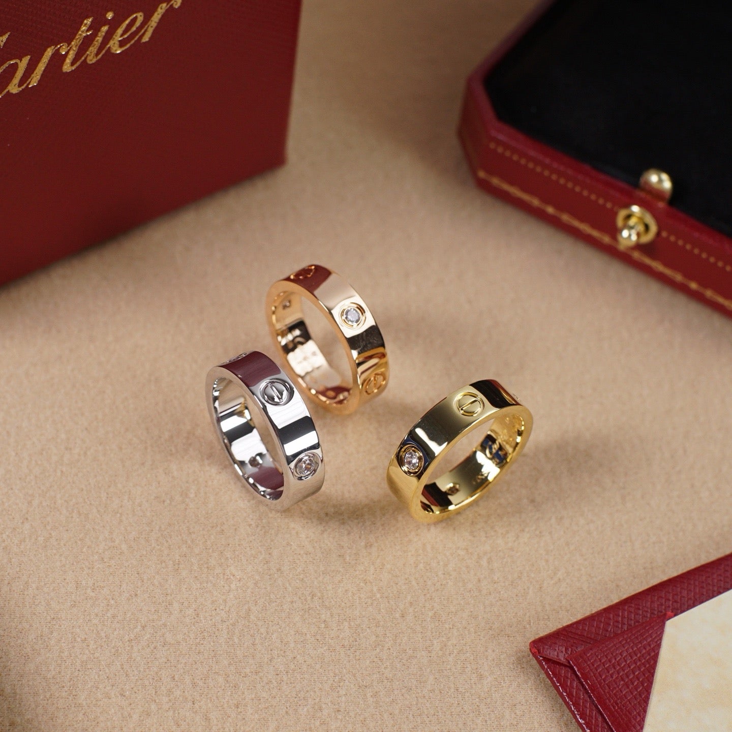 [NOBLE AURA] LOVE 5.5MM 3 DIAMOND RING