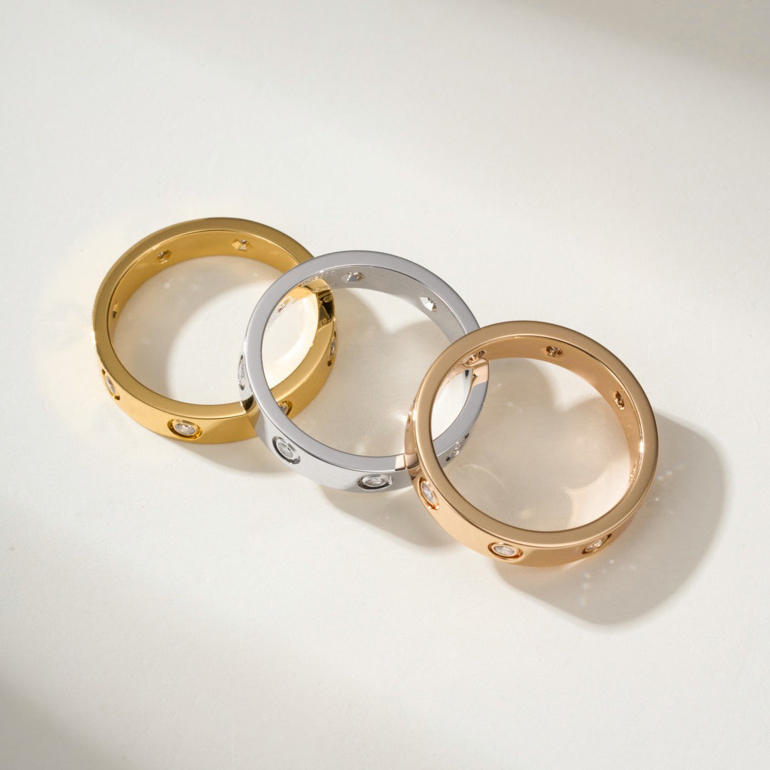 [NOBLE AURA] LOVE 4MM 8 DIAMOND RING