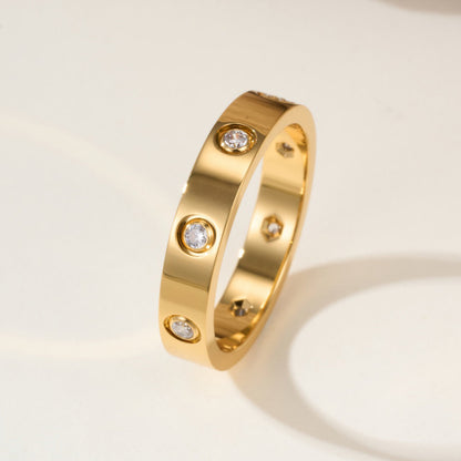 [NOBLE AURA] LOVE 4MM 8 DIAMOND RING