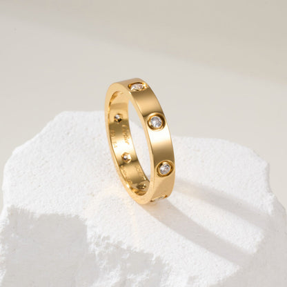 [NOBLE AURA] LOVE 4MM 8 DIAMOND RING