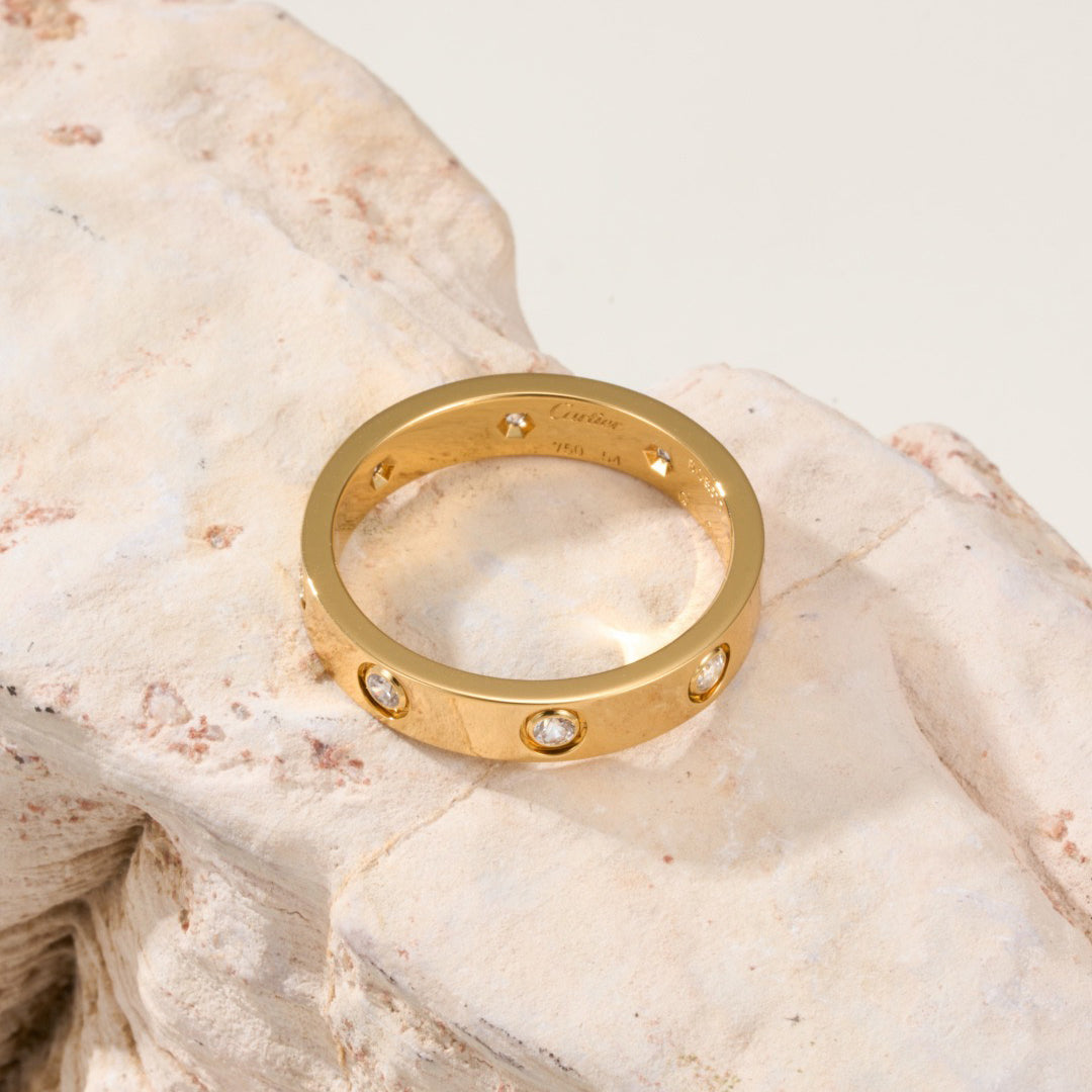 [NOBLE AURA] LOVE 4MM 8 DIAMOND RING