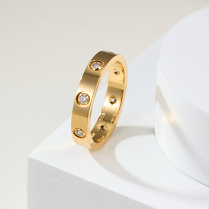 [NOBLE AURA] LOVE 4MM 8 DIAMOND RING