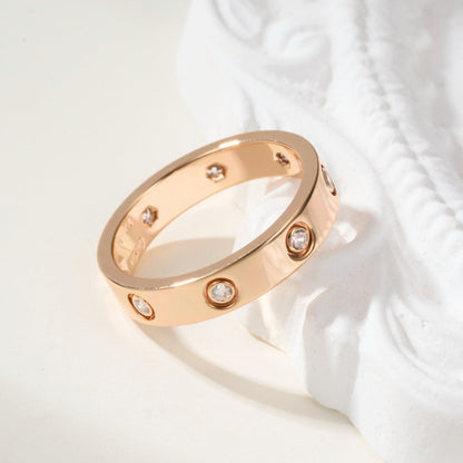 [NOBLE AURA] LOVE 4MM 8 DIAMOND RING