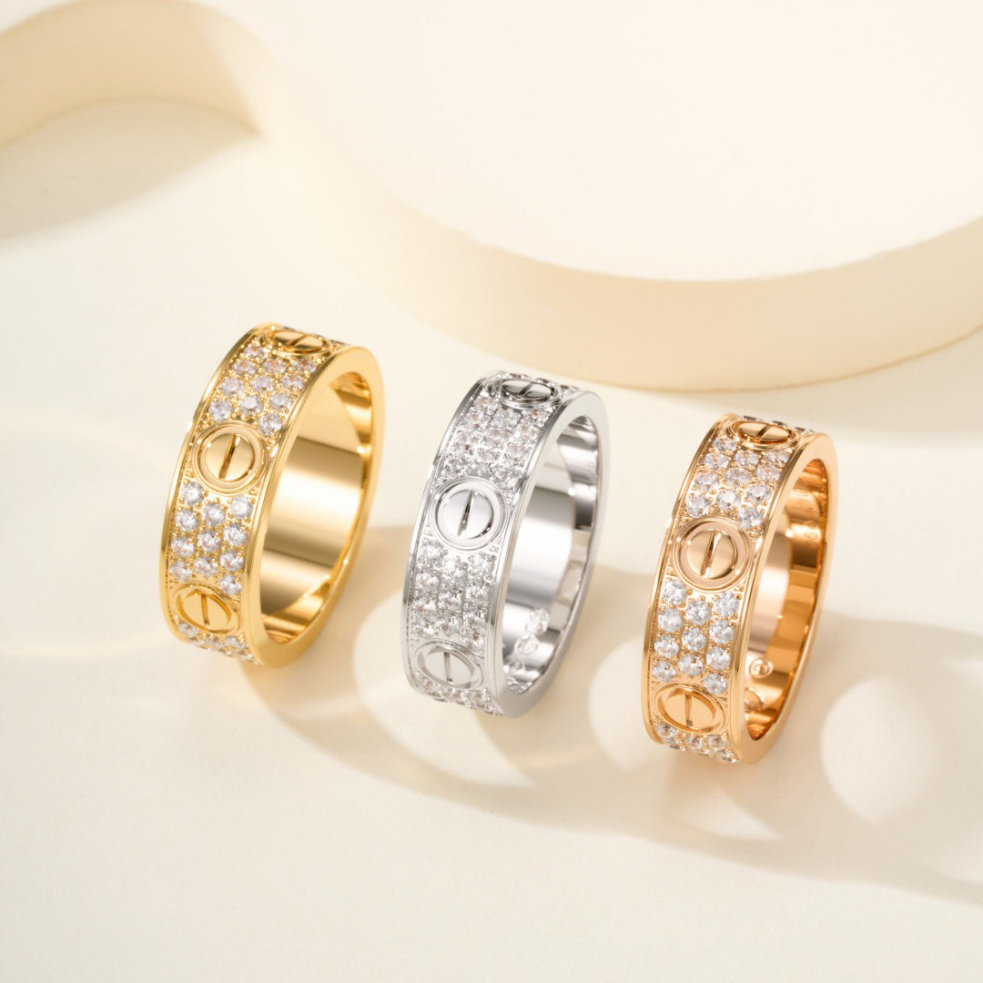 [NOBLE AURA] LOVE RING 5.5MM DIAMONDS PAVED