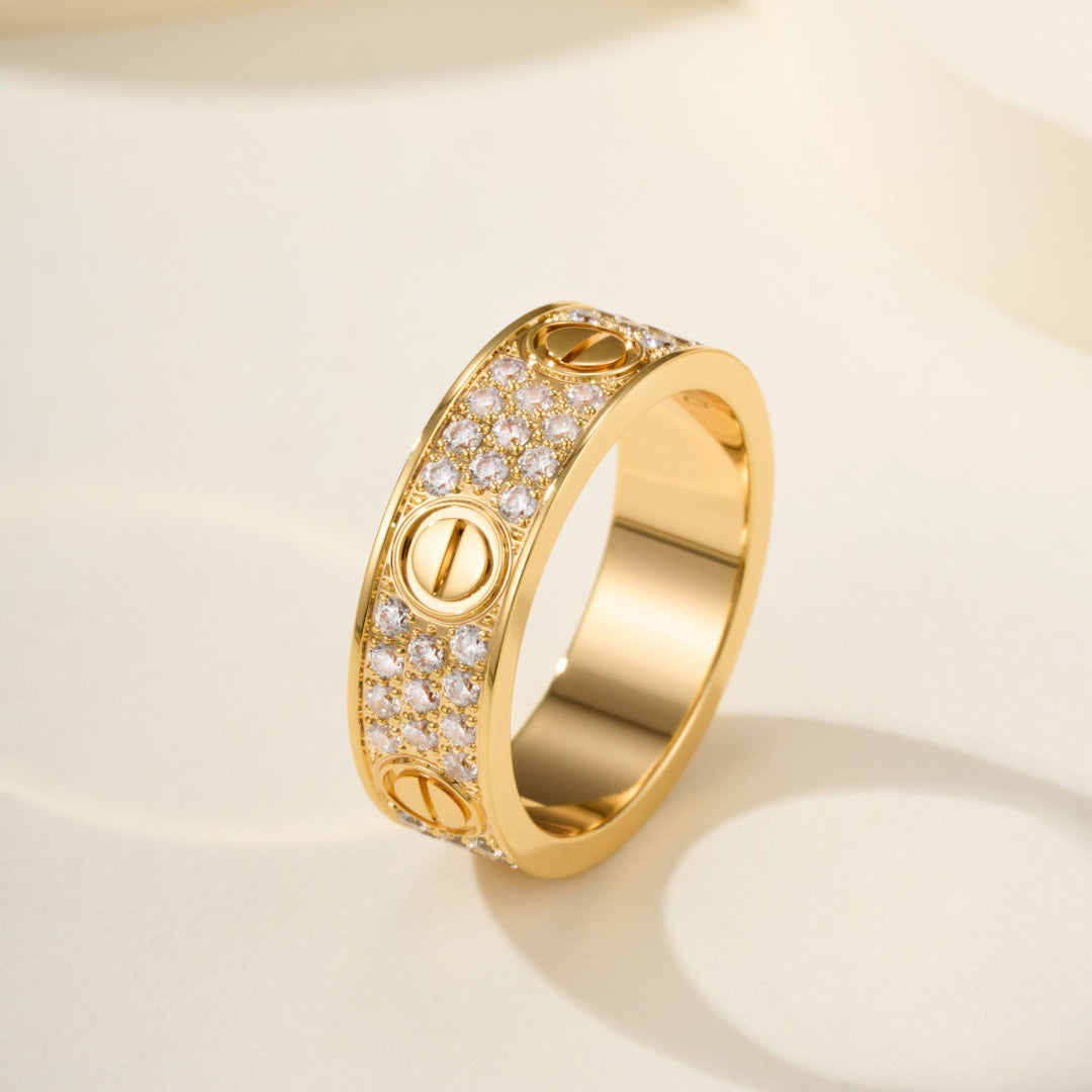[NOBLE AURA] LOVE RING 5.5MM DIAMONDS PAVED