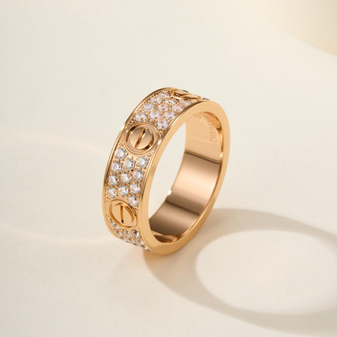 [NOBLE AURA] LOVE RING 5.5MM DIAMONDS PAVED
