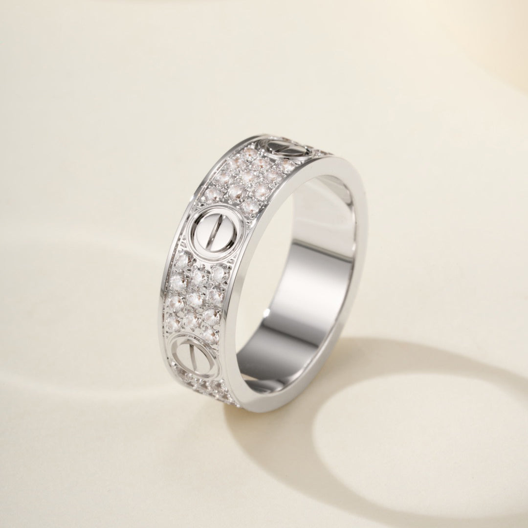[NOBLE AURA] LOVE RING 5.5MM DIAMONDS PAVED