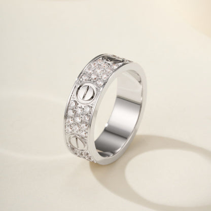 [NOBLE AURA] LOVE RING 5.5MM DIAMONDS PAVED