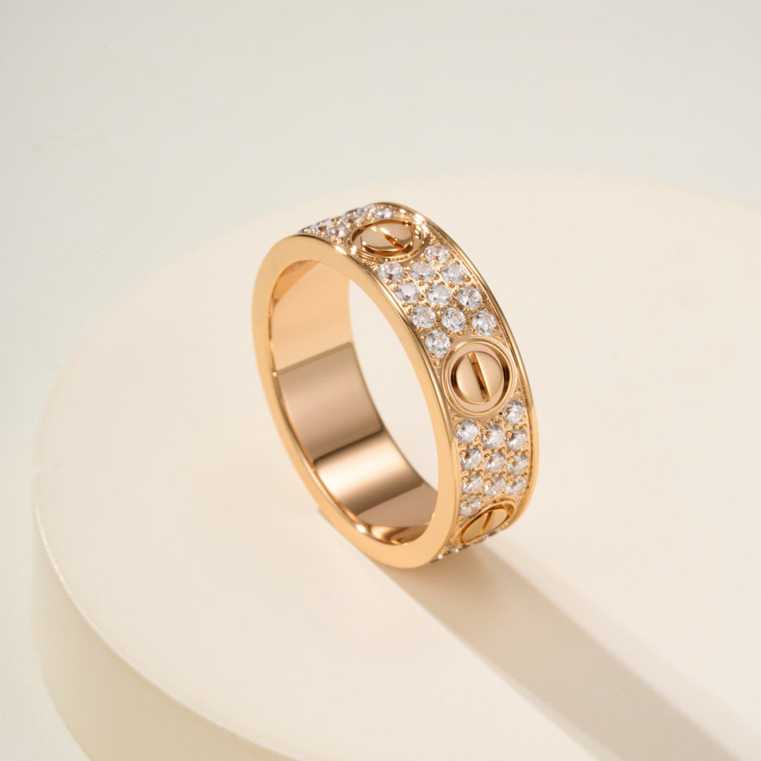 [NOBLE AURA] LOVE RING 5.5MM DIAMONDS PAVED