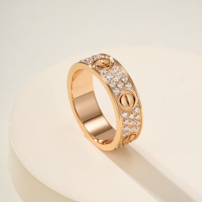 [NOBLE AURA] LOVE RING 5.5MM DIAMONDS PAVED