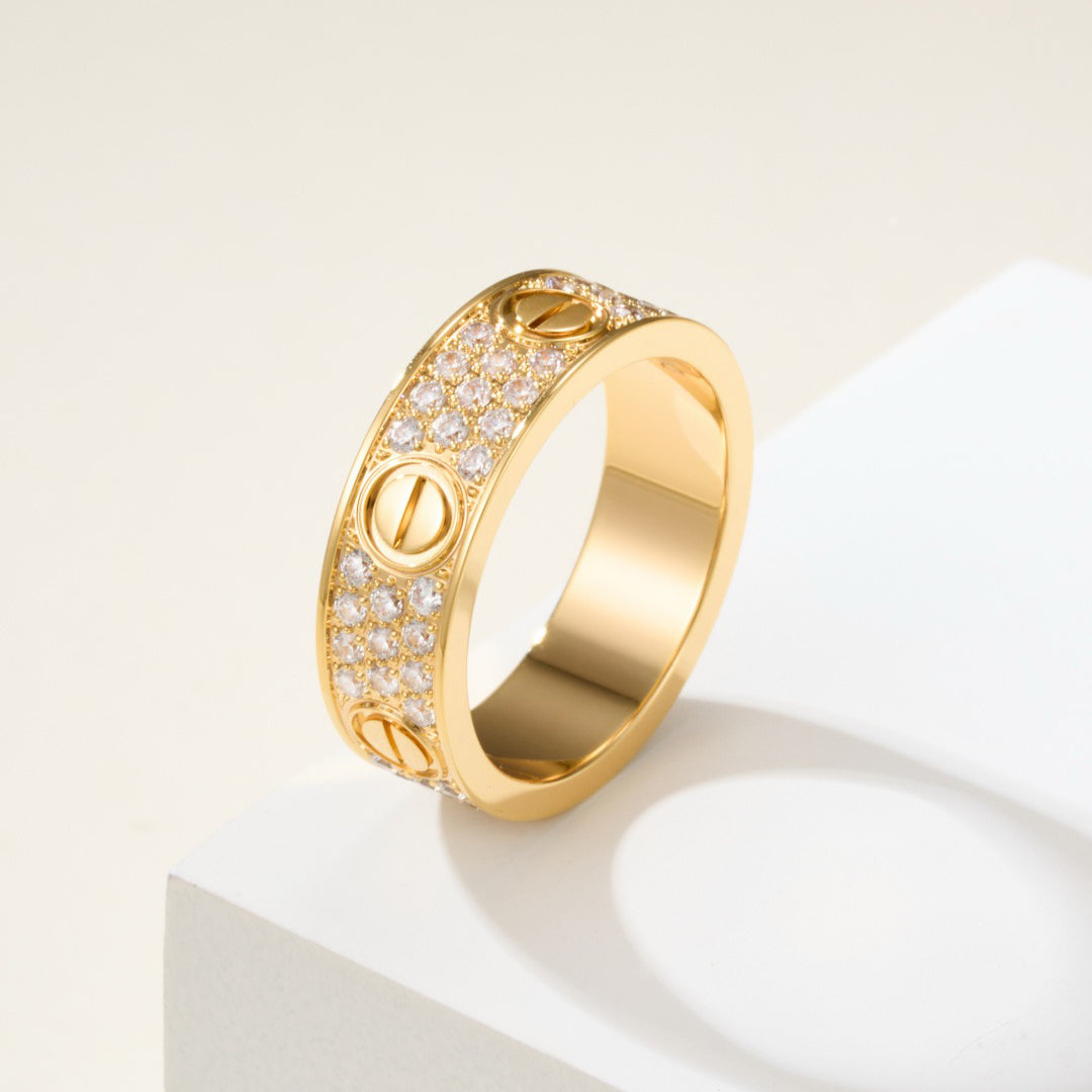 [NOBLE AURA] LOVE RING 5.5MM DIAMONDS PAVED