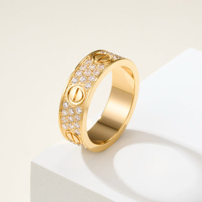 [NOBLE AURA] LOVE RING 5.5MM DIAMONDS PAVED