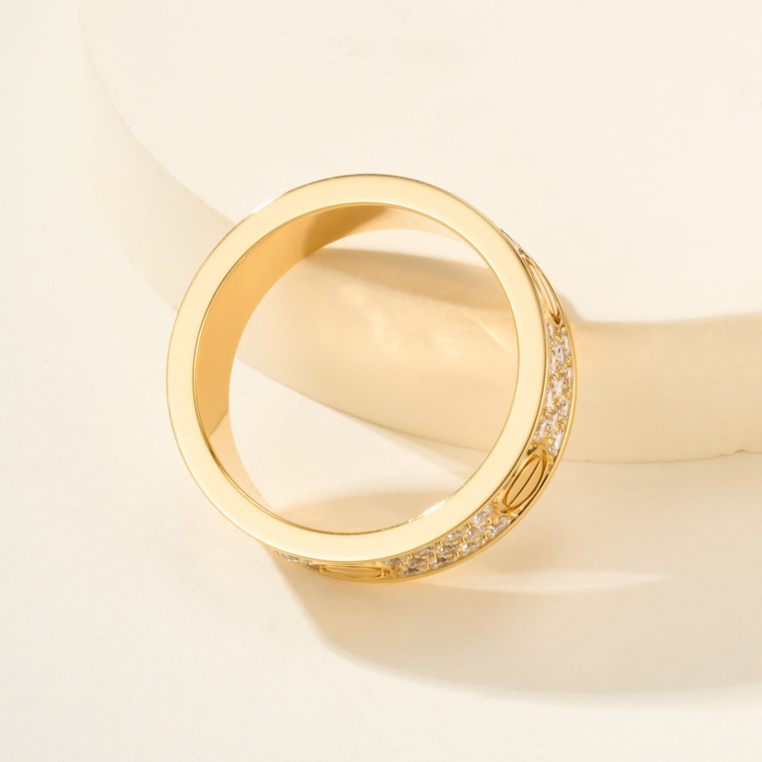 [NOBLE AURA] LOVE RING 5.5MM DIAMONDS PAVED