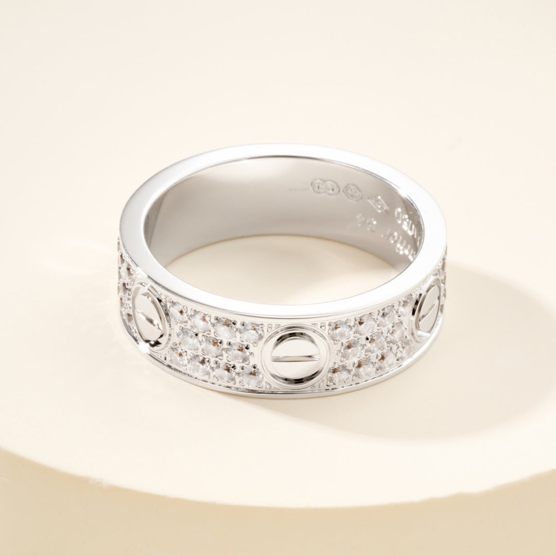 [NOBLE AURA] LOVE RING 5.5MM DIAMONDS PAVED