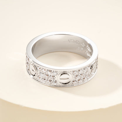[NOBLE AURA] LOVE RING 5.5MM DIAMONDS PAVED
