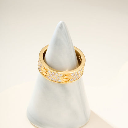 [NOBLE AURA] LOVE RING 5.5MM DIAMONDS PAVED