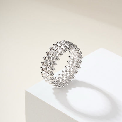 [NOBLE AURA] CLASH 9.2MM DOUBLE ROW RING