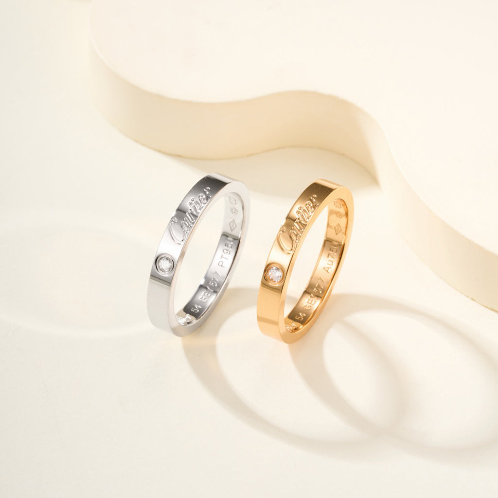 [NOBLE AURA] LOVE RING 4MM 1 DIAMOND