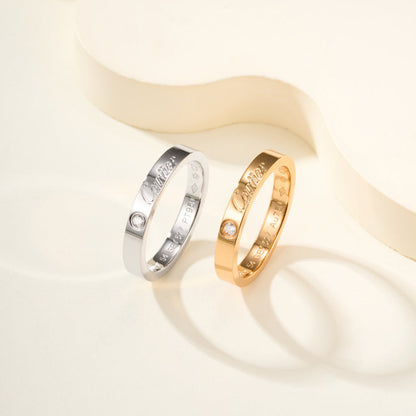 [NOBLE AURA] LOVE RING 4MM 1 DIAMOND