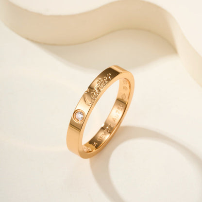 [NOBLE AURA] LOVE RING 4MM 1 DIAMOND