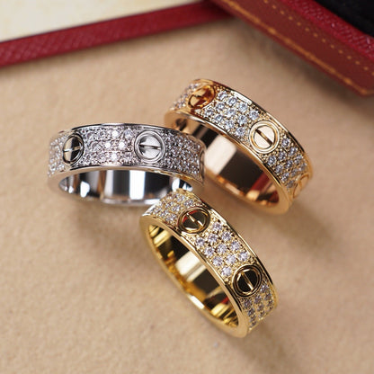 [NOBLE AURA] LOVE RING 5.5MM DIAMONDS PAVED