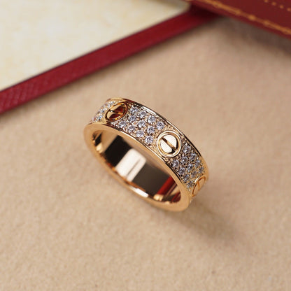 [NOBLE AURA] LOVE RING 5.5MM DIAMONDS PAVED