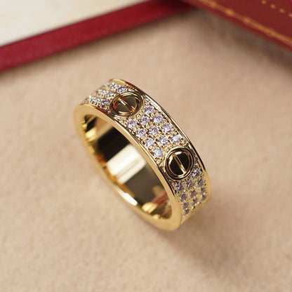 [NOBLE AURA] LOVE RING 5.5MM DIAMONDS PAVED