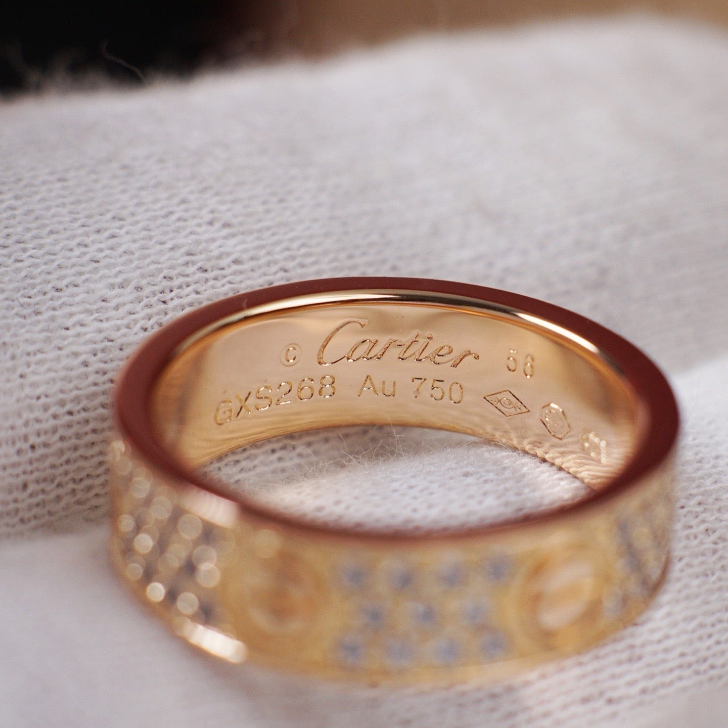 [NOBLE AURA] LOVE RING 5.5MM DIAMONDS PAVED