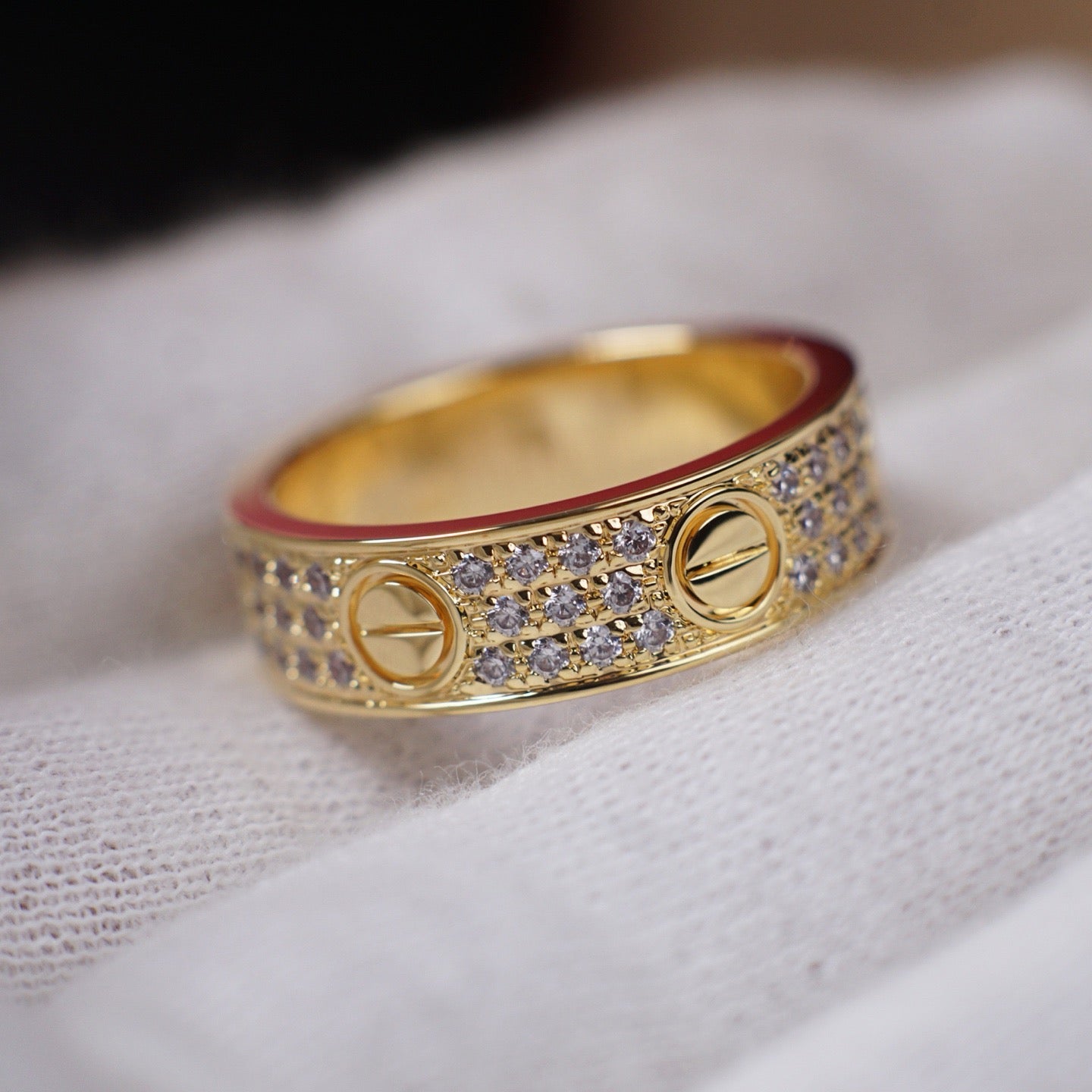 [NOBLE AURA] LOVE RING 5.5MM DIAMONDS PAVED