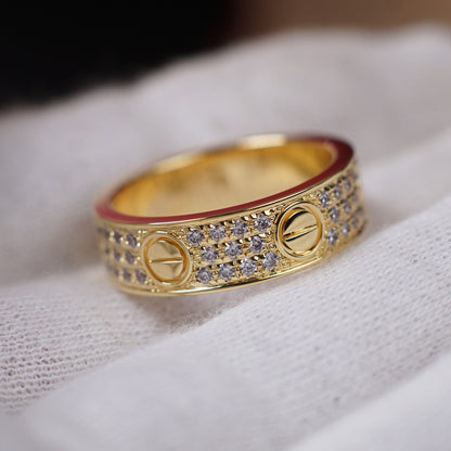 [NOBLE AURA] LOVE RING 5.5MM DIAMONDS PAVED
