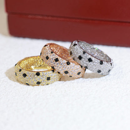 [NOBLE AURA] PANTHERE SPOTTED FULL DIAMOND RING