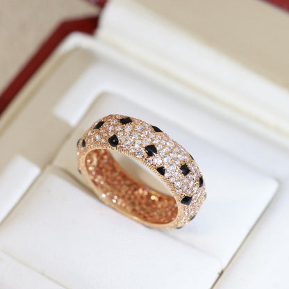 [NOBLE AURA] PANTHERE SPOTTED FULL DIAMOND RING